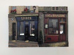 3D Wall Plaque Vins De Bourgogne And Livres Artwork by Chiu Tak Hak Set of 2