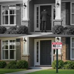 2-Pack Private Property Sign Set, 12×18 Inches