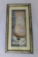 Bathroom Decor Shadow Box Wall Plaque 6x11x1.25″ Bathtub Serenity