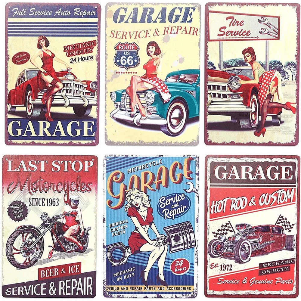 Okuna Outpost Vintage Metal Signs – 11.8 x 8 inches, Multicolor