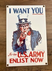I Want You US Army Uncle Sam metal sign home decor