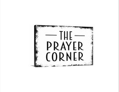 The Prayer Corner Sign | Christian Faith Spiritual Wall Decor | Metal Sign