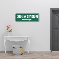 Dodger Stadium Vintage Look Ballpark Baseball Metal Sign 106180073025