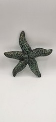 Metal Starfish Nautical Wall Decor Verdigris Green Teal Finish