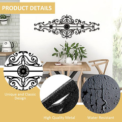 Metal Scroll Wall Decor Rustic Iron Wall Medallion Small Traditional Scroll Arts