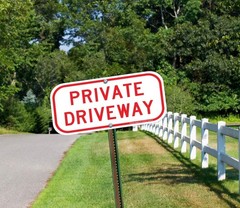 Private Driveway Sign 2 Pack .40 Rust Free Aluminum 12×6 Inch Metal Sign