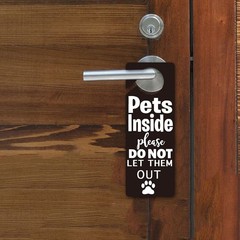FOUR ORANGUTANS Pets Inside Please Do Not Let Them Out 9 3×3 5 inch, black