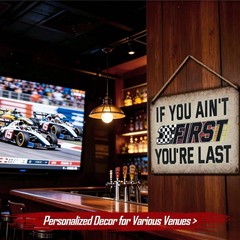 Man Cave Decor Metal Tin Sign, Garage Decor Wall Art, Retro Bar Sign for Men, Fu