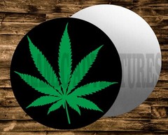 Round Metal Sign weed marijuana leaf Wreaths Crafts & miniatures Projects