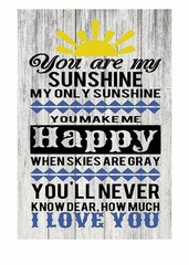 You Make Me Happy When Skies Are Gray Rustic Metal Sign – 12″ x 8″