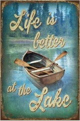 Hiking Metal Sign, Camping Wall Art, Forest Décor Poster，Adventure Awaits，for Ca