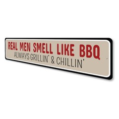 Real Men Grill Metal Sign Metal Sign