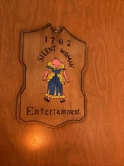 Bar Sign – 1762 Silent Woman Entertainment – 6×9 Inch Wooden Sign