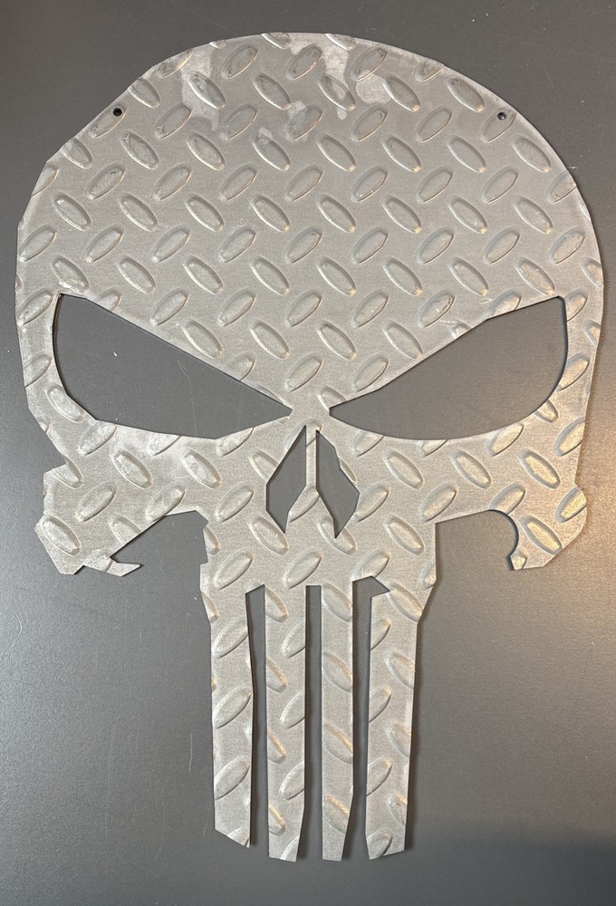 Laser Cut Punisher Type Skull Sign Man Cave Garage Shop Tools