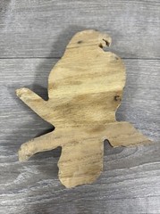 American Bald Eagle Wooden Wall Hanging Plaque Wreath HandMade 9” Rustic July 4