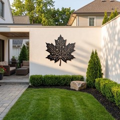 Maple Leaf Metal Wall Art Nature Metal Sign Rustic Outdoor Patio Decor Gift