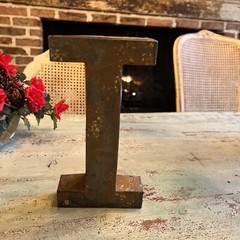 Ashland 8” Metal Letter “I” Wall Decor Rusted Look Farmhouse Sign Fall