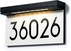 Outdoor LED Address Plaque, Warm White Illumination