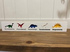 Customized Dinosaur Sign – Paint – T-Rex – Triceratops – Stegosaurus – Ship Free