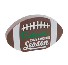 Football Is My Favorite Season Sign Football Shape 5.75”x3.75” Wood Decor NEW