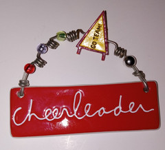 Sandra Magsamen Cheerleader Plaque 3.25″ Red Department 56 2006 Gift