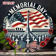 Memorial Day Metal Sign Aluminum Sign 8 Round Military Tribute Funny