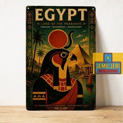 Egypt Land of the Pharaohs Vintage Travel Metal Tin Sign Poster 20x30cm