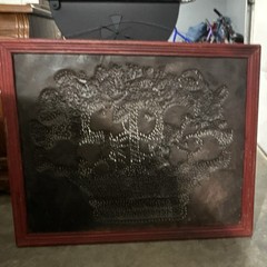 Vintage Pennsylvania Dutch-Style Punch Tin Art-OLD