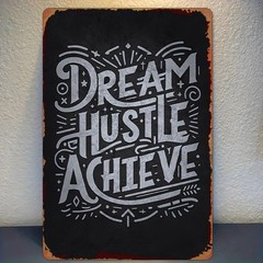 20.32×30.48 cm Metal Sign “Dream, Strive, Achieve”