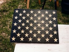 Wood Carved 50 Star Union for decoration or DIY project Design Gift Handmade