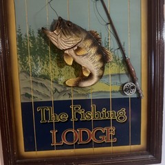 The Fishing Lodge 3D Wall Hanging Sign Established 1951
