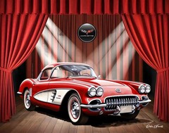 1968 Corvette Car Art Choice Of Photo, Tin Sign, Mouse Pad or Framed
