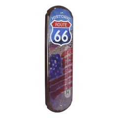 Historic Route 66 Metal Thermometer Sign 17.25″ Vintage Wall Decor Dual-Scale