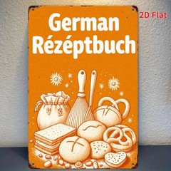 20X30Cm Square Iron Sign – German Bread Aroma Wall Decor