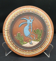 Bruce Linder -Signed- Kokopelli Designs Ceramic Handmade Wall Plaque Laguna CA