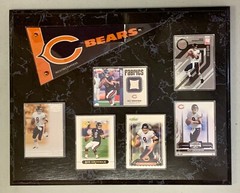 Rex Grossman Chicago Bears NFL Mini Pennant 6-card Jersey Black Marble Plaque