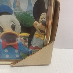 DISNEYLAND 1970s framed picture Mickey Mouse Donald Duck Pluto Goofy 8” X 6”