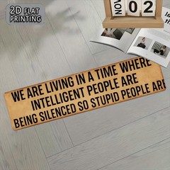Bold Block Text Metal Plate Provocative Social Commentary Basement Wall Art