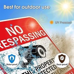 No Trespassing Signs 18×12 Inch Reflective Aluminum Outdoor Private Property 2