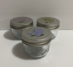 Jar Small 4oz Flower Blue Pink &yellow Dolly Parton Wildflower Spring Collection
