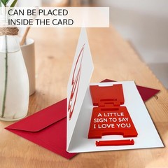 Romantic Mini Desk Sign with “I Love You” Message – Valentine’s Day & Romanti…