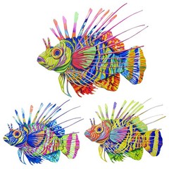 2D Flat Metal Fish Wall Art