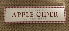 Farm Fresh Apple Cider Served Here Wooden Sign Autumn Cottagecore Kitchen