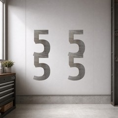 Number 5 Steel Cutout Shape, Raw Metal Wall Art and Craft Supply
