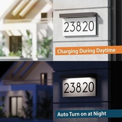 Outdoor LED Address Plaque, Warm White Illumination