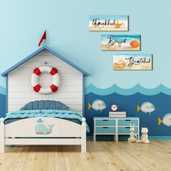 Maitys 3 Pcs Summer Beach Signs Ocean Theme 9.84 x 3.94 inches, Novelty