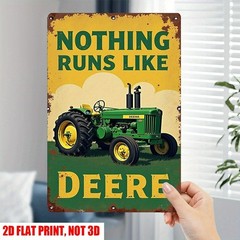 Tin Sign Vintage John Deere Tractor Sign Farmhouse Porch Barn Wall Decor Rustic