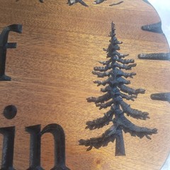 CEDAR CARVED CABIN WOOD SIGN Home Decor~WELCOME To My Side of the Mountain