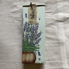 Carla Grogan Burton & Burton HOPE Print On Block Wall Decor Cottagecore Floral