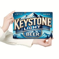 1pc Keystone Light Beer Retro Vintage Aluminum Tin Metal Signs 8×12 Inch – Art D